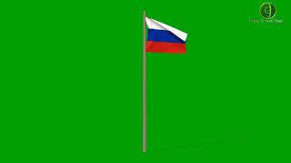 Russian Flag Green Screen HD