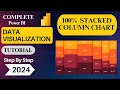 Creating 100% Stacked Column Chart in Power BI | Design Chart like a Pro by PowerBITrek | 2024