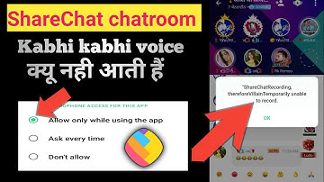 ShareChat chatroom में कभी कभी Voice क्यू नही आती#RkRomeo92