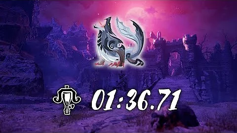 【MHR:SB PC】M★4 氷狼、月を振り返らず ルナガロン ライトボウガン ソロ 01:36.71 火事場 捕獲/Lunagaron LBG solo