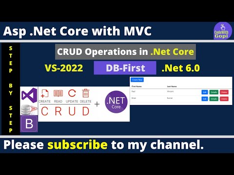 Asp .Net Core MVC CRUD Using Entity Framework DB First Approach: A Quick Start in Visual Studio 2022