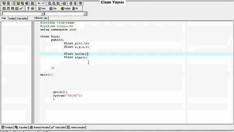 C++ Dersleri – 21 – C++ Class Sınıf Tanımlama,Yapısı,Anlatımı,Örnekleri   2 Kısım