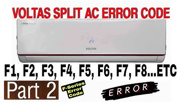 Voltas AC Error Code Explain In Hindi |  F1, F2, F3, F4, F5, F6, F7, F8, F9 Error Code Problem