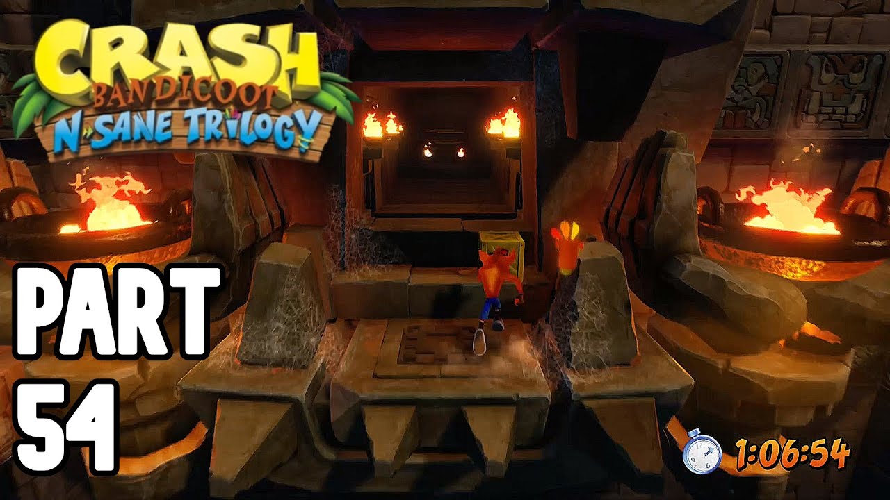 Crash Bandicoot N. Sane Trilogy 100 Walkthrough Temple Ruins (Platinum Relic) Part 54 YouTube