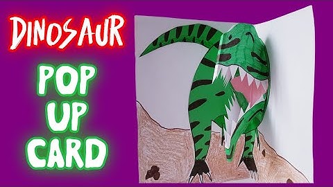 Dinosaur pop up card | Dino card T-Rex
