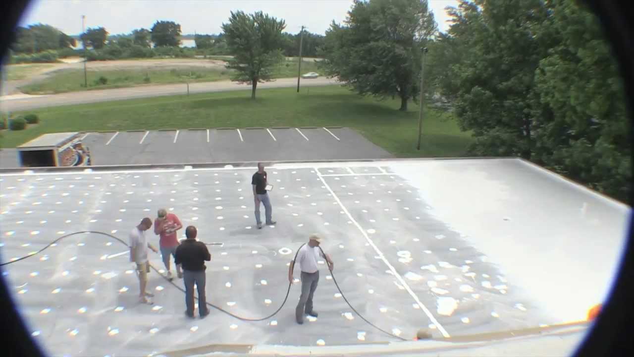 Gaco Flex S20 Commercial Roofing Application Oasis