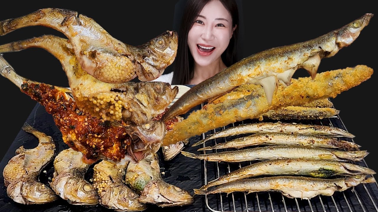 парусник 🐟 песчаная угря Мукбанг (рыбное блюдо)