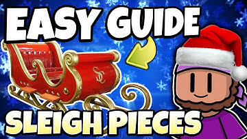 *ALL* SLEIGH PIECE LOCATIONS (EASY) - Bubble Gum Simulator - CHRISTMAS UPDATE