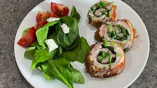 Stuffed Pork Chops. (Blue Cheese and Chive).