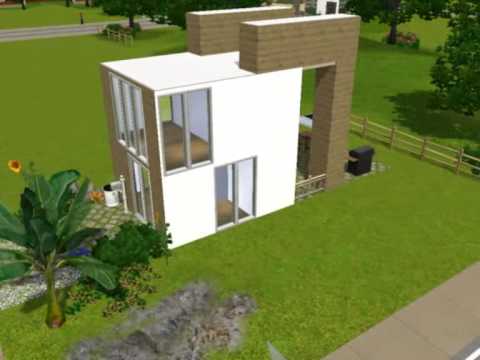 The sims 3 tutorial - how to do a half wall roof
