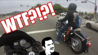 Crazy Guy on a Harley!