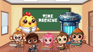 TIME MACHINE l Children's English Read Aloud l www.mrchickenandfriends.com ⌚🐔🐒