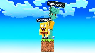 Minecraft But We're On ONE BLOCK: SpongeBob Edition!