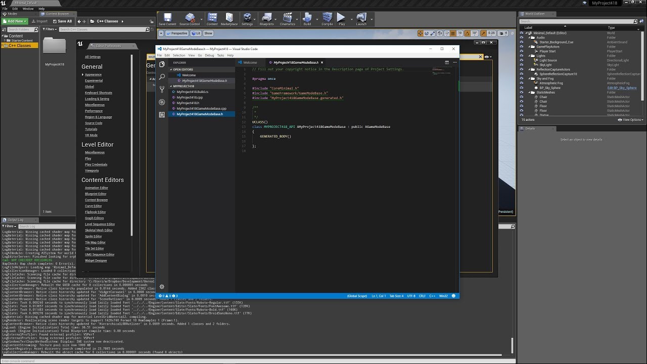 How To Set Set Visual Studio Code As Your Code Editor In Ue4 4 18 Youtube