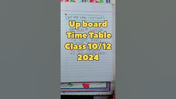 Up board Time Table 2024🔥Class 10/12 (2024 बोर्ड परीक्षा #upboard #datesheet #boardexam2024#shorts