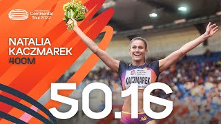 Natalia Kaczmarek 🇵🇱 beats Candice Mcleod 🇯🇲over 400m | Continental Tour Gold Ostrava 2022