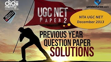 NTA UGC NET Computer Science December 2013 Paper Solution Part 2