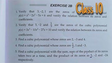 Class 10 Ex 2B Q1 TO Q5 Polynomials | RS Aggarwal | Chapter 2 2022 | CBSE | ICSE | Rajmith study