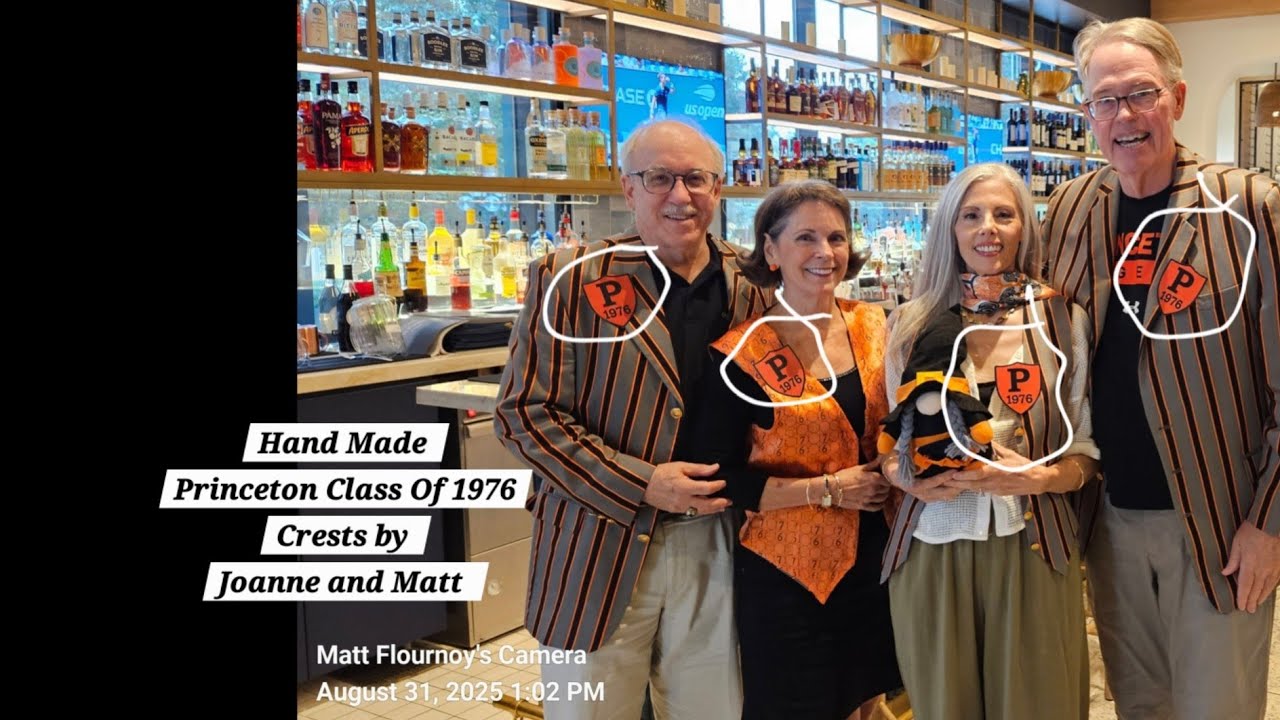 Princeton Class of 1976 Mini Reunion, Gifts of  Hand Made Crests to Speths in Ga 8-31-25 