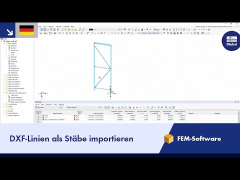 DXF-Linien als Stäbe importieren