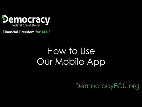 Democracy FCU Mobile App Tutorial