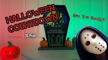 Halloween Countdown Printed on a Bambu Lab X1 Carbon