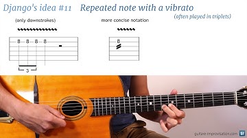 Django Reinhardt lick #11 : Repeated note with a vibrato