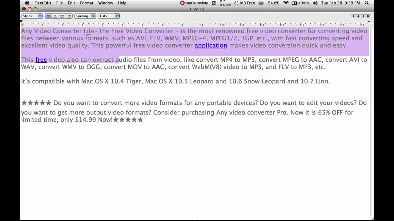 Any Video Converter Lite