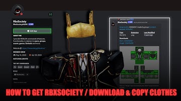 HOW TO COPY / DOWNLOAD ROBLOX CLOTHES (HOW TO GET THE RBXSOCIETY DISCORD BOT)