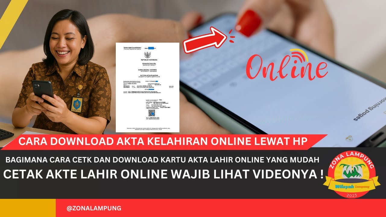 Cara Download Akta Kelahiran Online I Cetak Akta Lahir Lewat HP