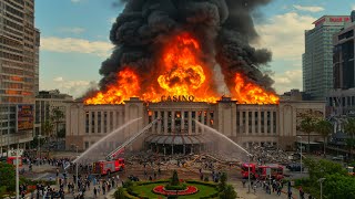 KASINO TERBESAR DI ISRAEL MELEDAK ‼ AKIBAT SERANGAN ROKET QATAR, RIBUAN ORANG PANIK BERLARIAN