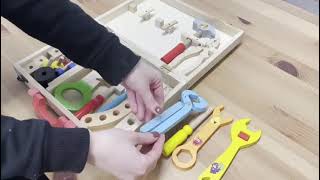 Video: Kinder Werkzeugkoffer aus Holz