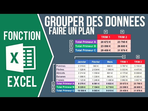 EXCEL - GROUPER DES DONNÉES SUR EXCEL (Grouper des lignes et colonnes + Faire un plan automatique)