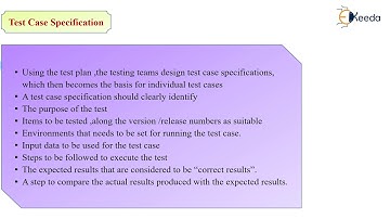 Test Case Specification - Testing Techniques - Software Testing and Quality Assurance
