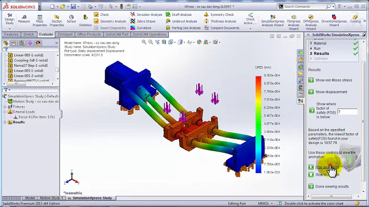 Solidworks Simulation XPress Analysis  Wizard