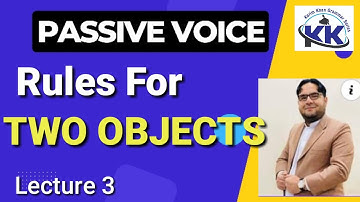 Rules for Two Objects Passive Voice by Karim khan Lecture 3 English grammar in Pushto