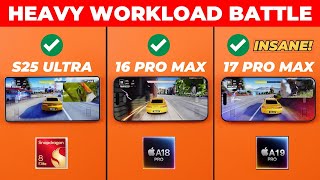 видео: iPhone 17 Pro Max против Galaxy S25 Ultra и iPhone 16 Pro Max — тест производительности при высок... картинка: iPhone 17 Pro Max против Galaxy S25 Ultra и iPhone 16 Pro Max — тест производительности при высок...