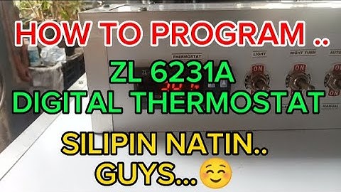 HOW TO PROGRAM ZL6231A DIGITAL THERMOSTAT