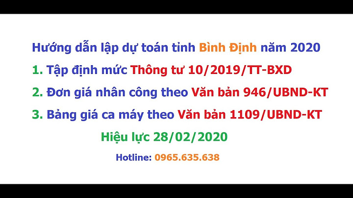 Hướng dẫn của sở xây dựng bình định