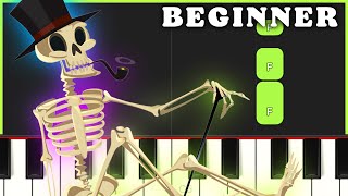 Spooky, Scary Skeletons - Andrew Gold | BEGINNER PIANO TUTORIAL