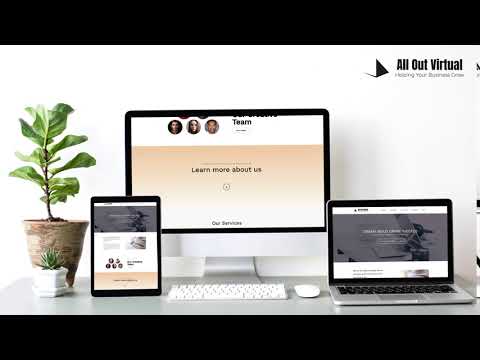 One Page Static Website Page by All Out Virtual (Mockup design)