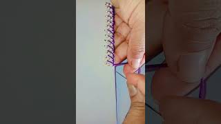 Buttoned Stitching Braid Unique Thearding 🪻❄️#Thearding #embroidered #trending #viralshort #youtube