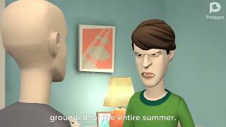 Classic Caillou gets grounded on the last day of school