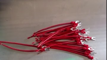 Fully Automatic heat shrink tube inserting and wire crimping machine video with tinning