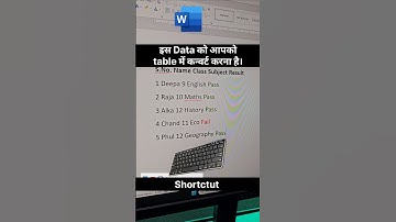Convert Text to table in ms word