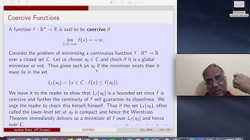 ECO760A : Mathematical Analysis for Economics :  Lecture 14c : Coercivity and Strong Convexity.