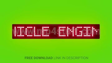Turn Off Vehicle Engine in Loading Area Scrolling Red Dot Matrix LED Text Animation on Green Screen