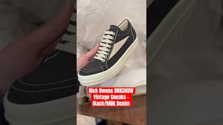 Unboxing The Rick Owens Drkshdw Vintage Sneaks In Blackmilk Denim rickowens