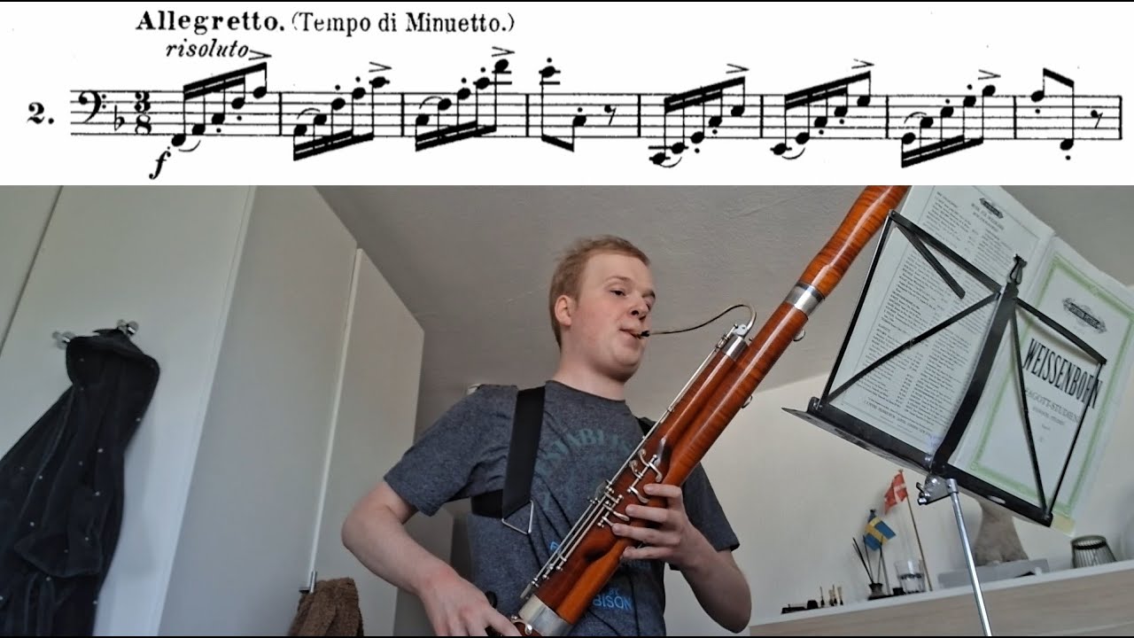 Julius Weissenborn: "50 Bassoon Studies op. 8 nr. 2 Allegretto (Tempo di Minuetto)"