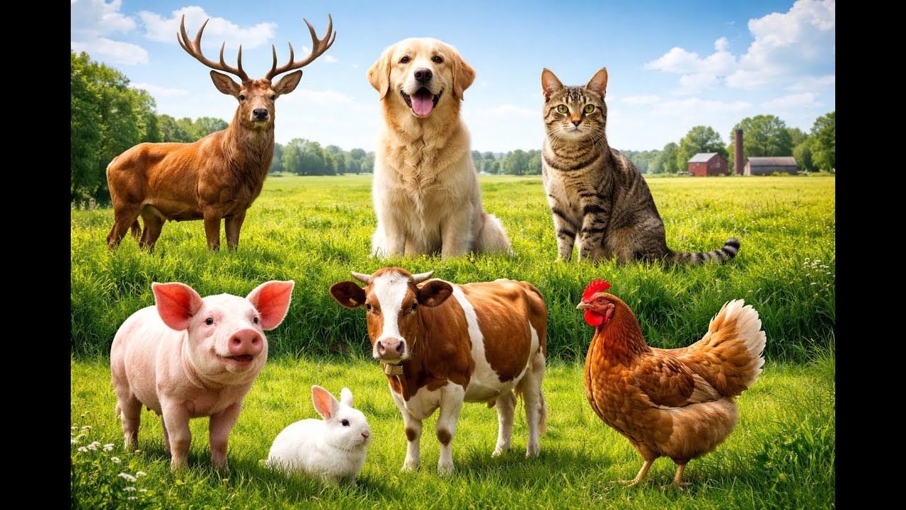 Relaxing Animal Sounds: Kitten, Horse, Cat, Bird, Sheep, Pig, Cow, Buffalo, Puppy – Animal Videos